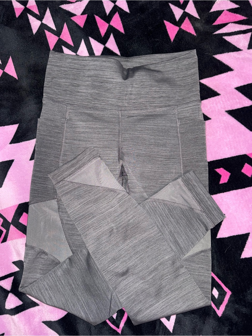 High-Waist Gray Performance Leggings for Women